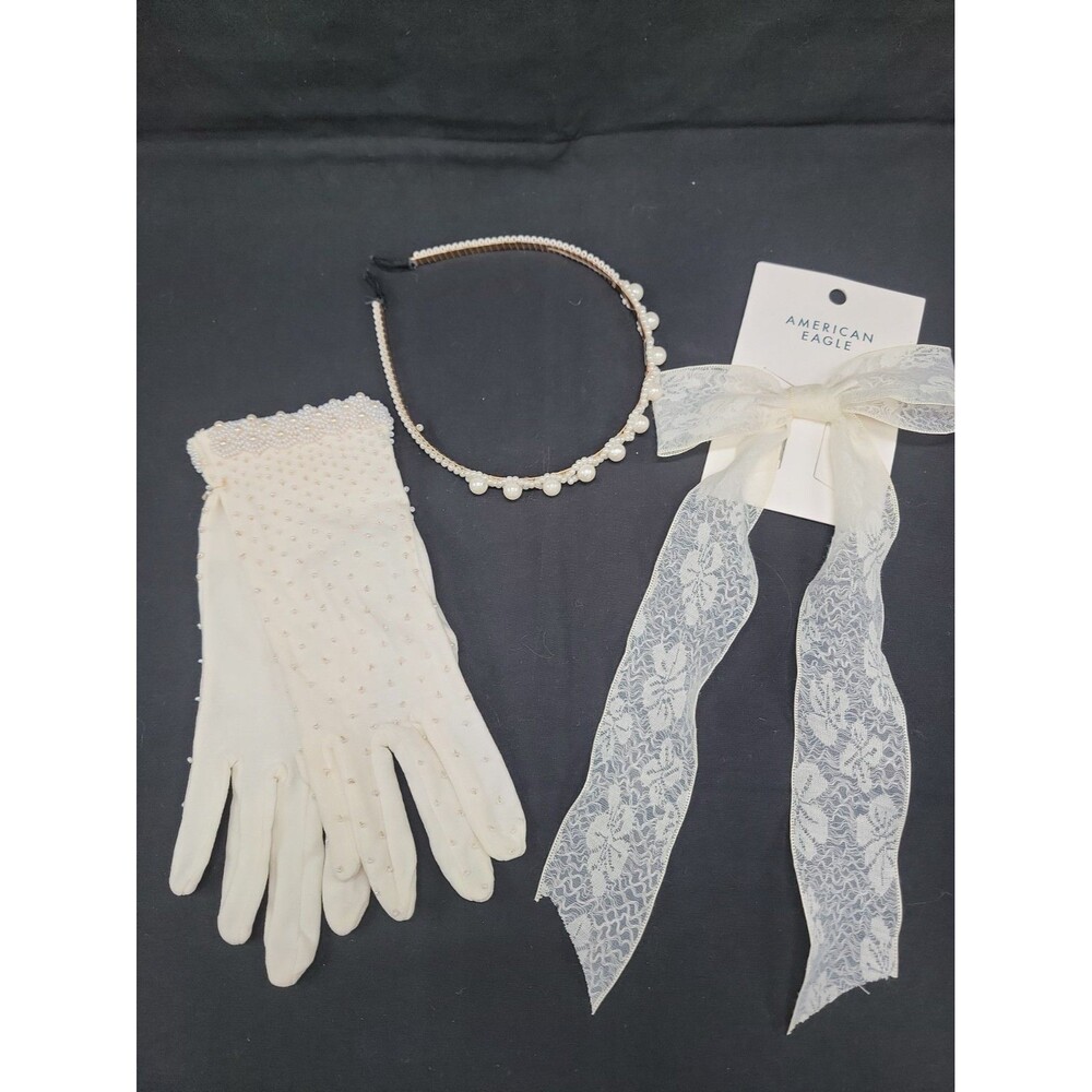 Special Occasion Acessories For Women/Girls Beaded Gloves, Hair Acessories